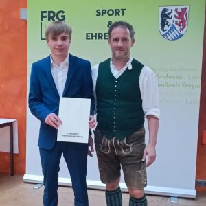 Alex Bauer für sportliche Erfolge geehrt